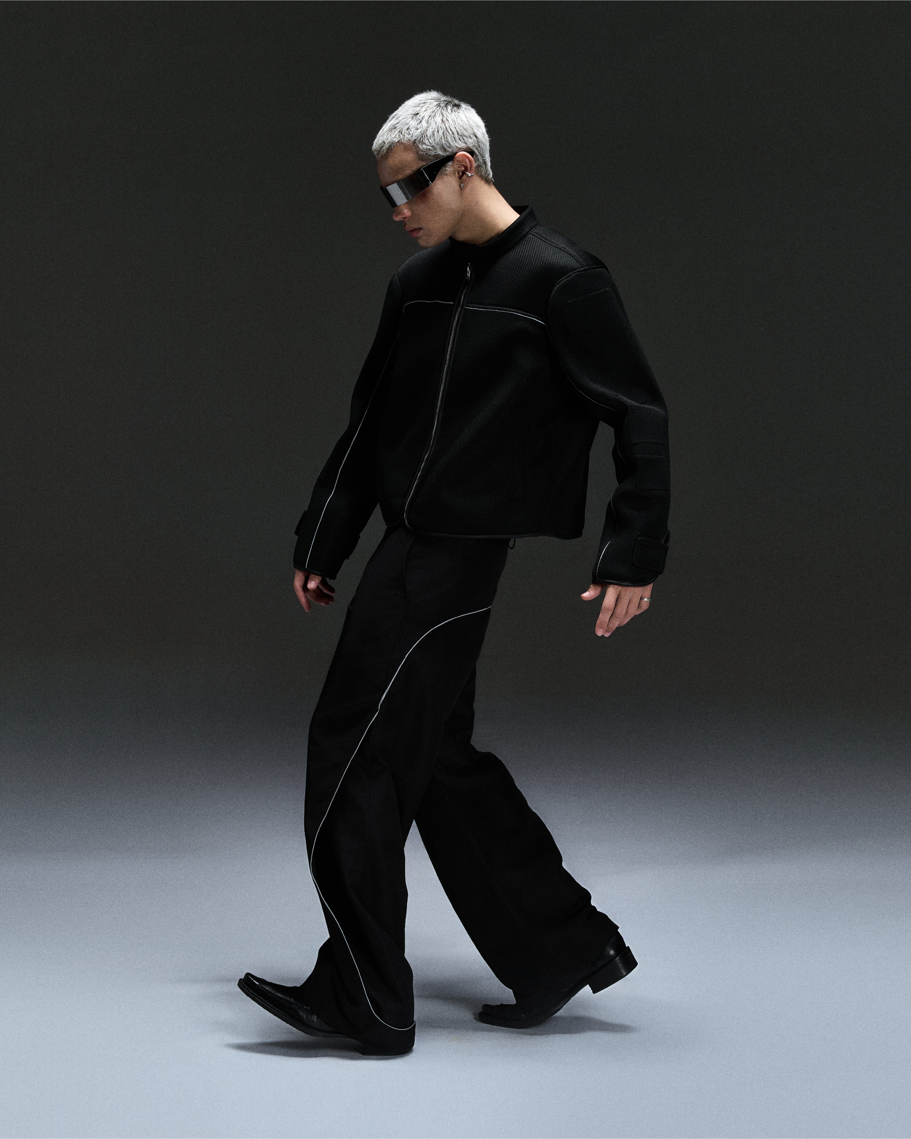 Khaki Nylon Biker Pants